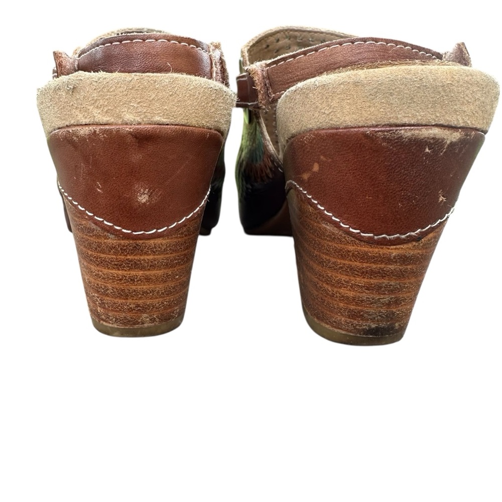 Pre-owned size 38 L’ARTISTE Spring Step Brown Millie sling back open toe shoes - Picture 5 of 12